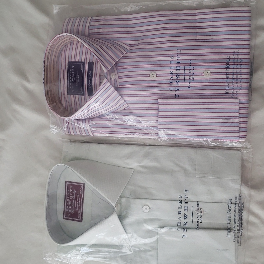 Two Charles Tyrwhitt  Egyptian cotton shirts